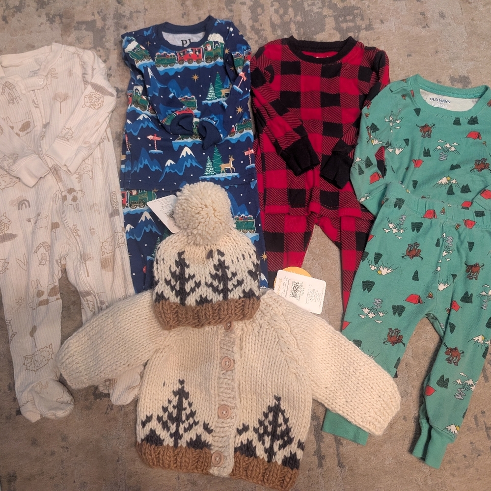Cozy Baby Clothing Set with Knit Sweater